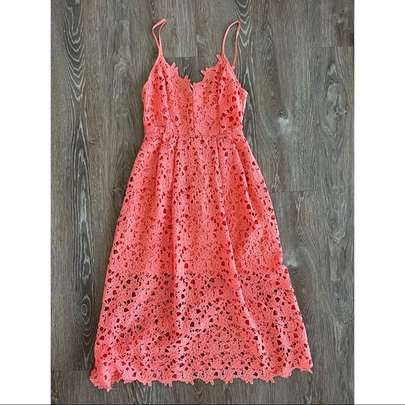 Astr Dresses & Skirts - COPY - ASTR The Label Lace A-line Midi Dress, Coral, size S